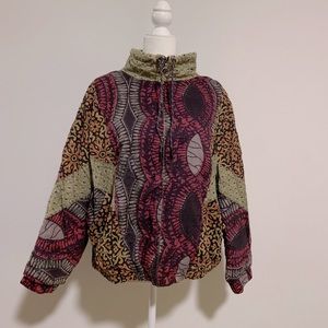 Urban Outfitters Iris Mixed Zip-Front Jacket